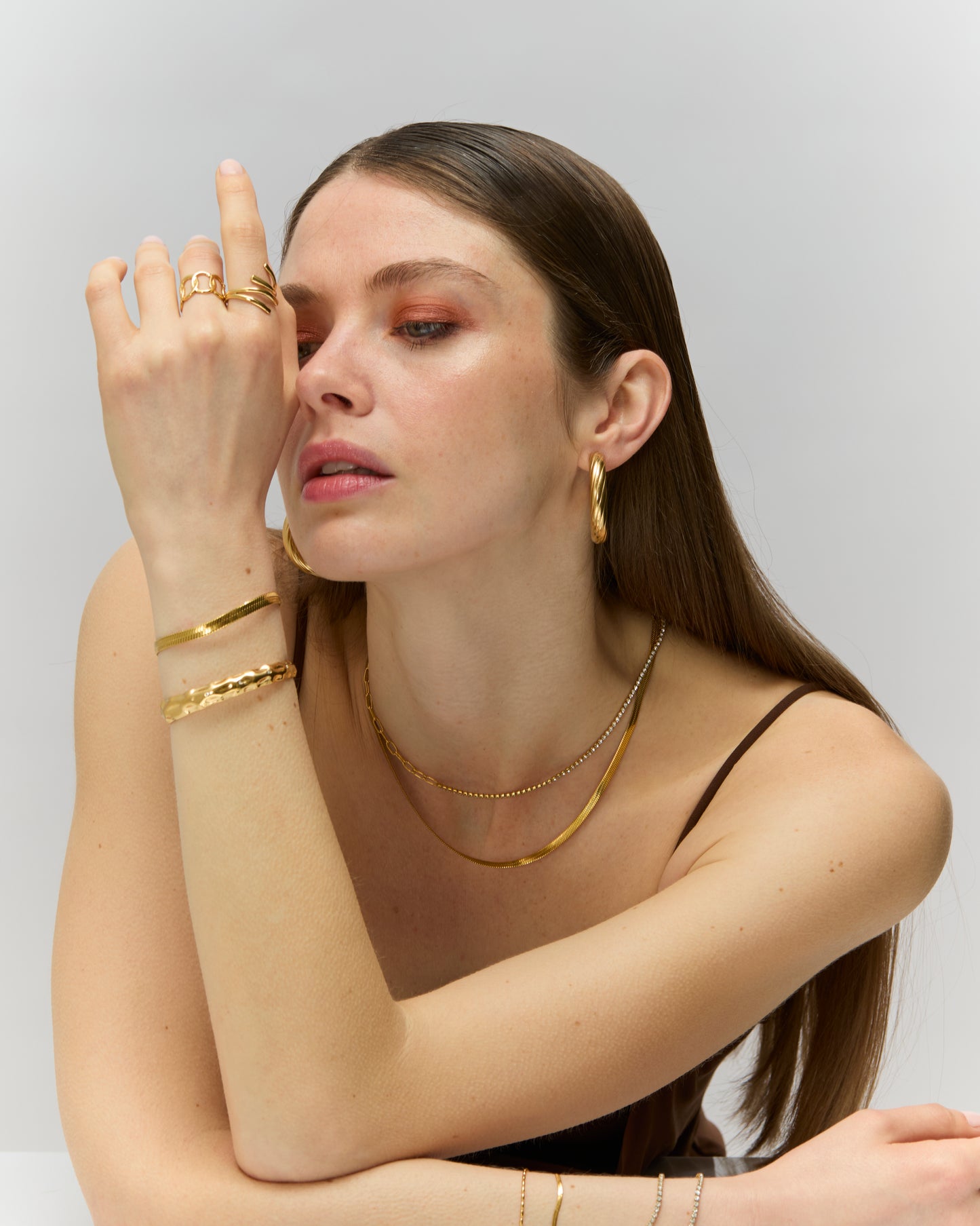 Bracelet jonc n°8 - doré