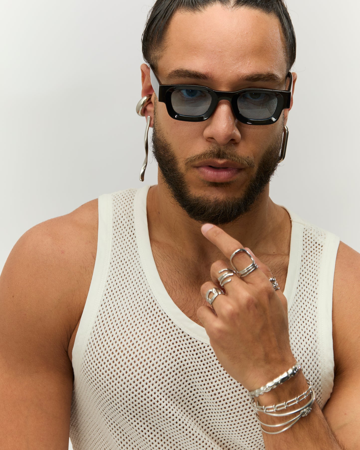 Bracelet jonc n°8 - argenté