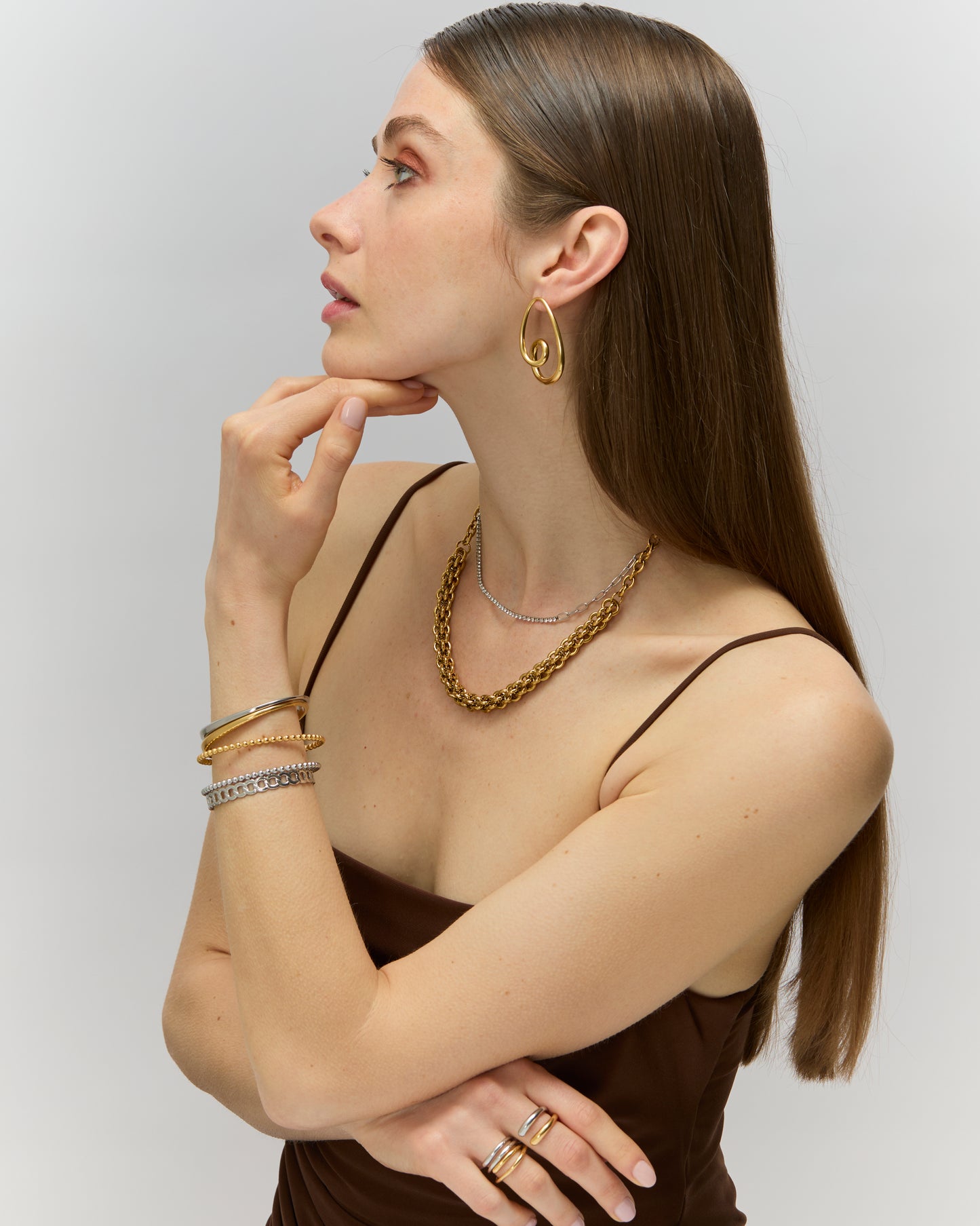 Bracelet jonc n°6 - doré