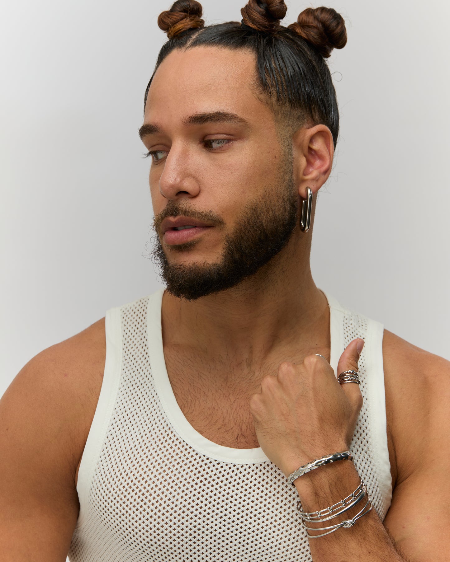 Bracelet jonc n°9 - argenté