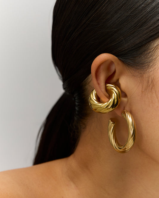 Boucles d'oreille n°12 taille L - dorées