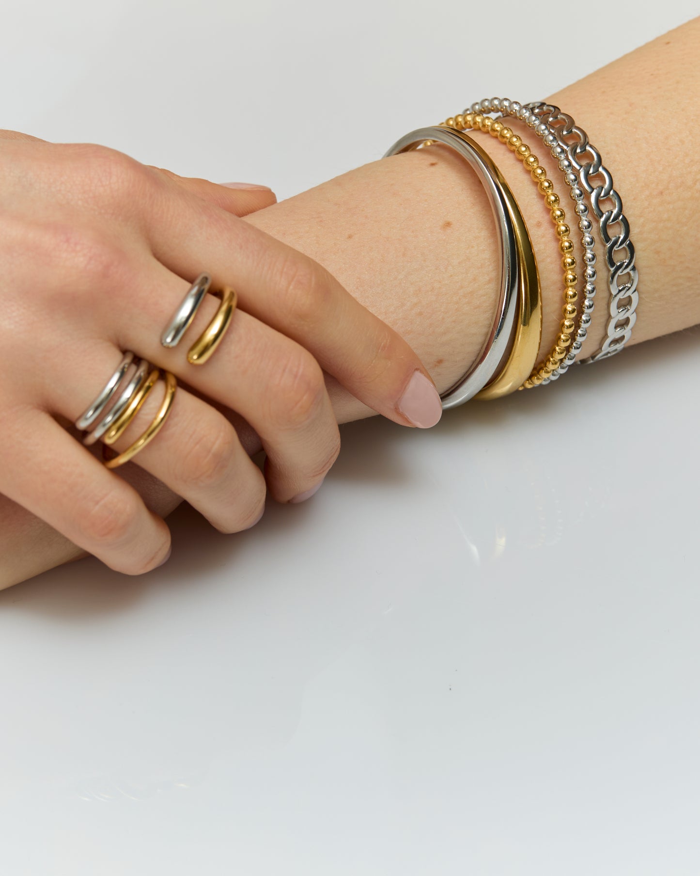 Bracelet jonc n°10 - argenté