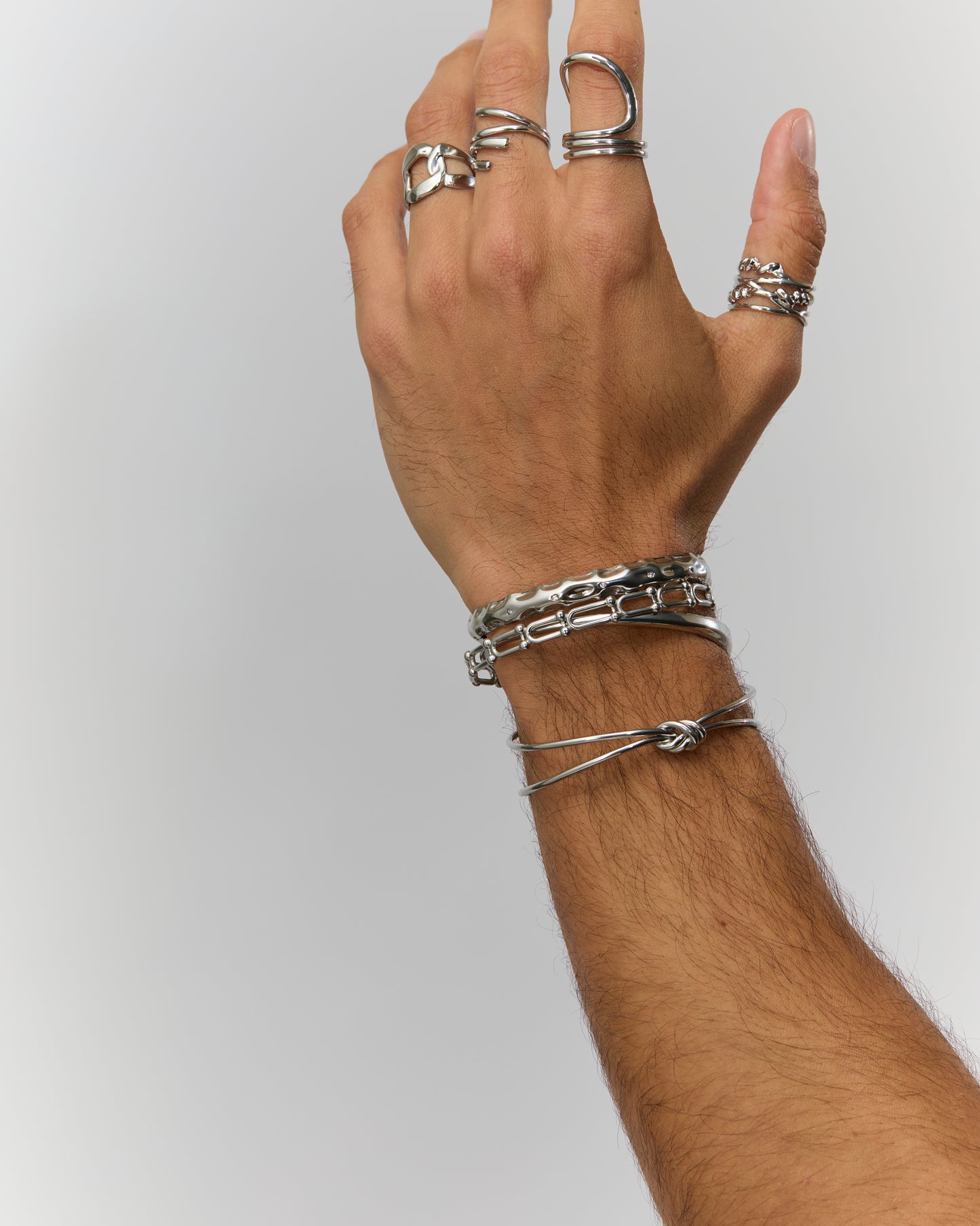Bracelet jonc n°9 - argenté