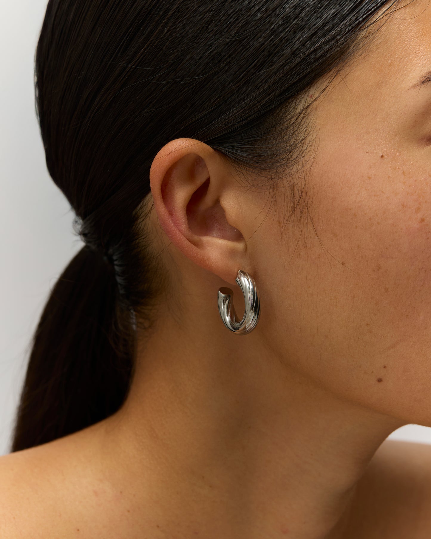 Boucles d'oreille n°12 taille S - argentées