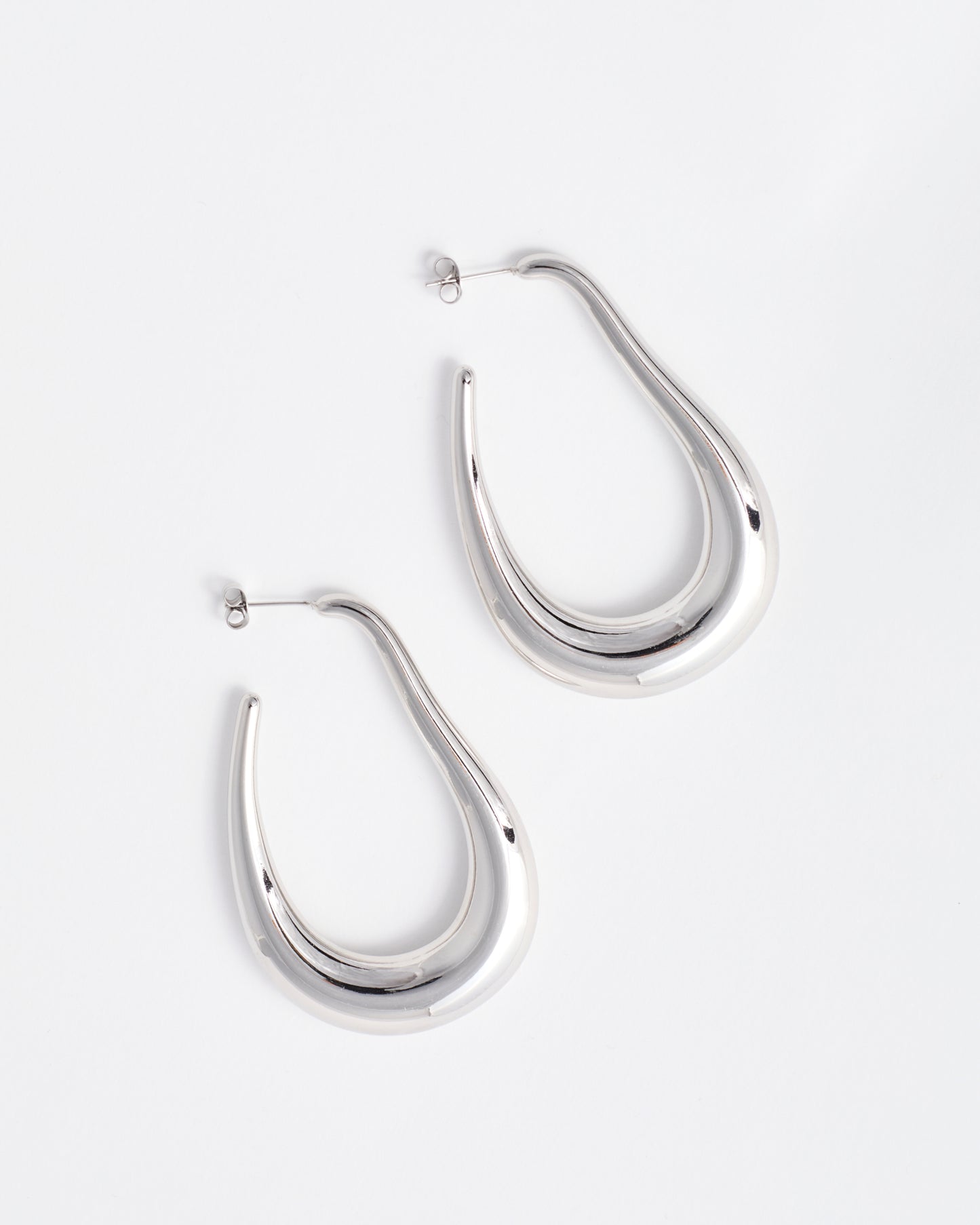 Boucles d'oreille n°7 taille L - argentées