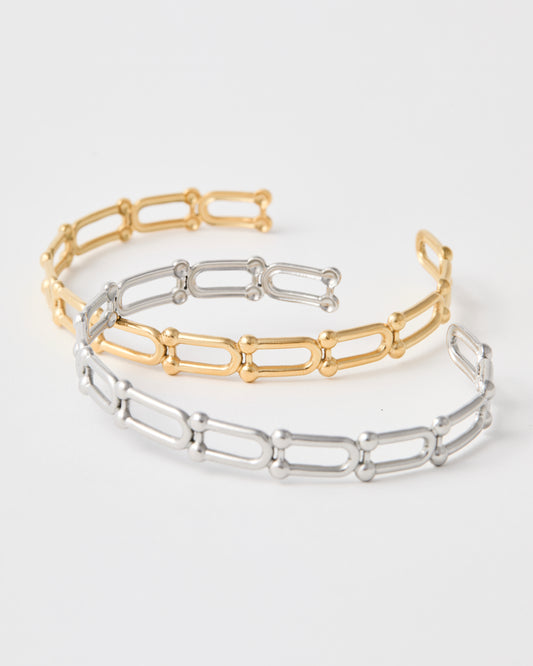 Bracelet jonc n°7 - argenté