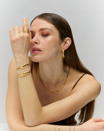 Bracelet jonc n°8 - doré