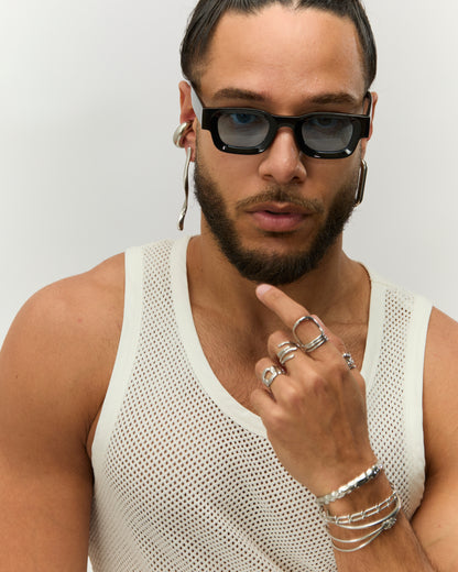 Bracelet jonc n°8 - argenté