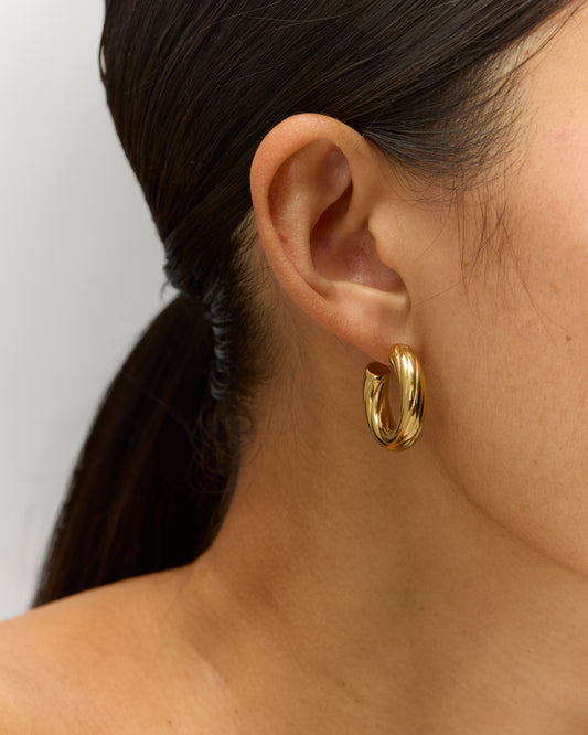 Boucles d'oreille n°12 taille S - dorées