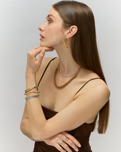 Bracelet jonc n°6 - doré