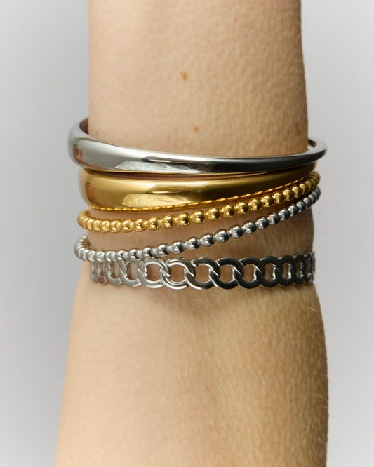 Bracelet jonc n°6 - argenté