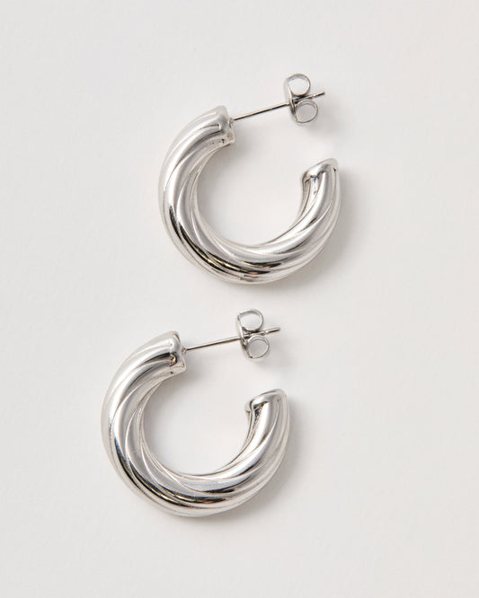 Boucles d'oreille n°12 taille S - argentées