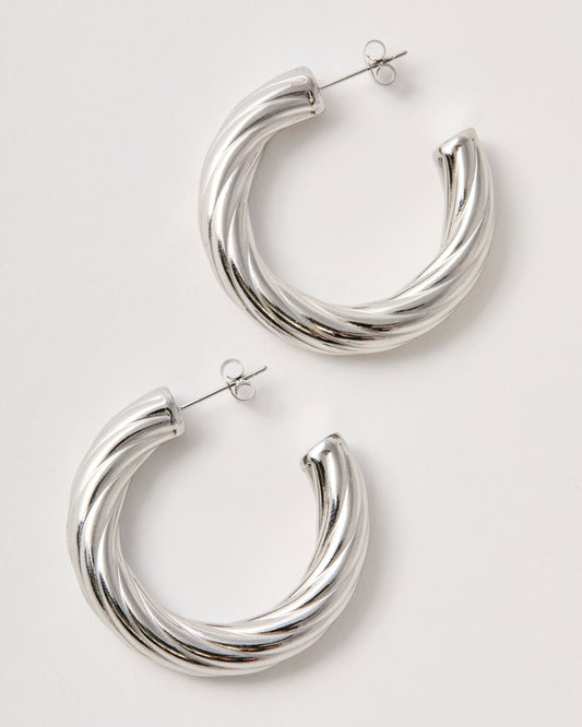 Boucles d'oreille n°12 taille L - argentées