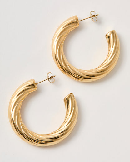 Boucles d'oreille n°12 taille L - dorées