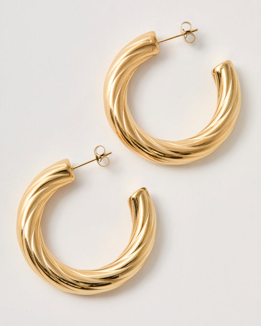 Boucles d'oreille n°12 taille L - dorées