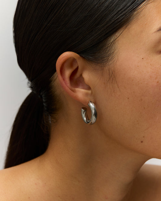 Boucles d'oreille n°12 taille S - argentées