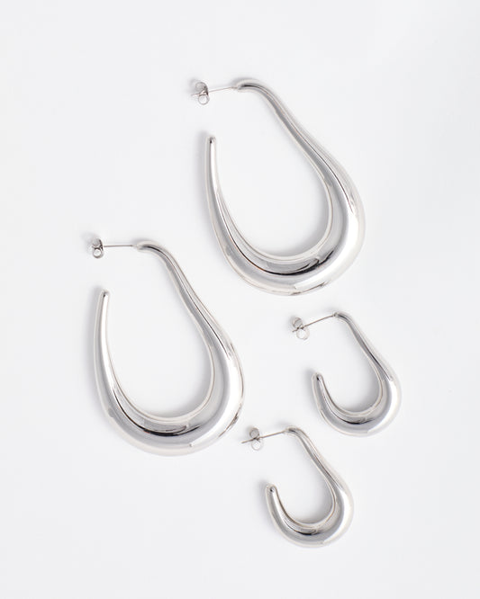 Boucles d'oreille n°7 taille S - argentées