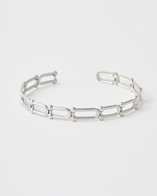 Bracelet jonc n°7 - argenté