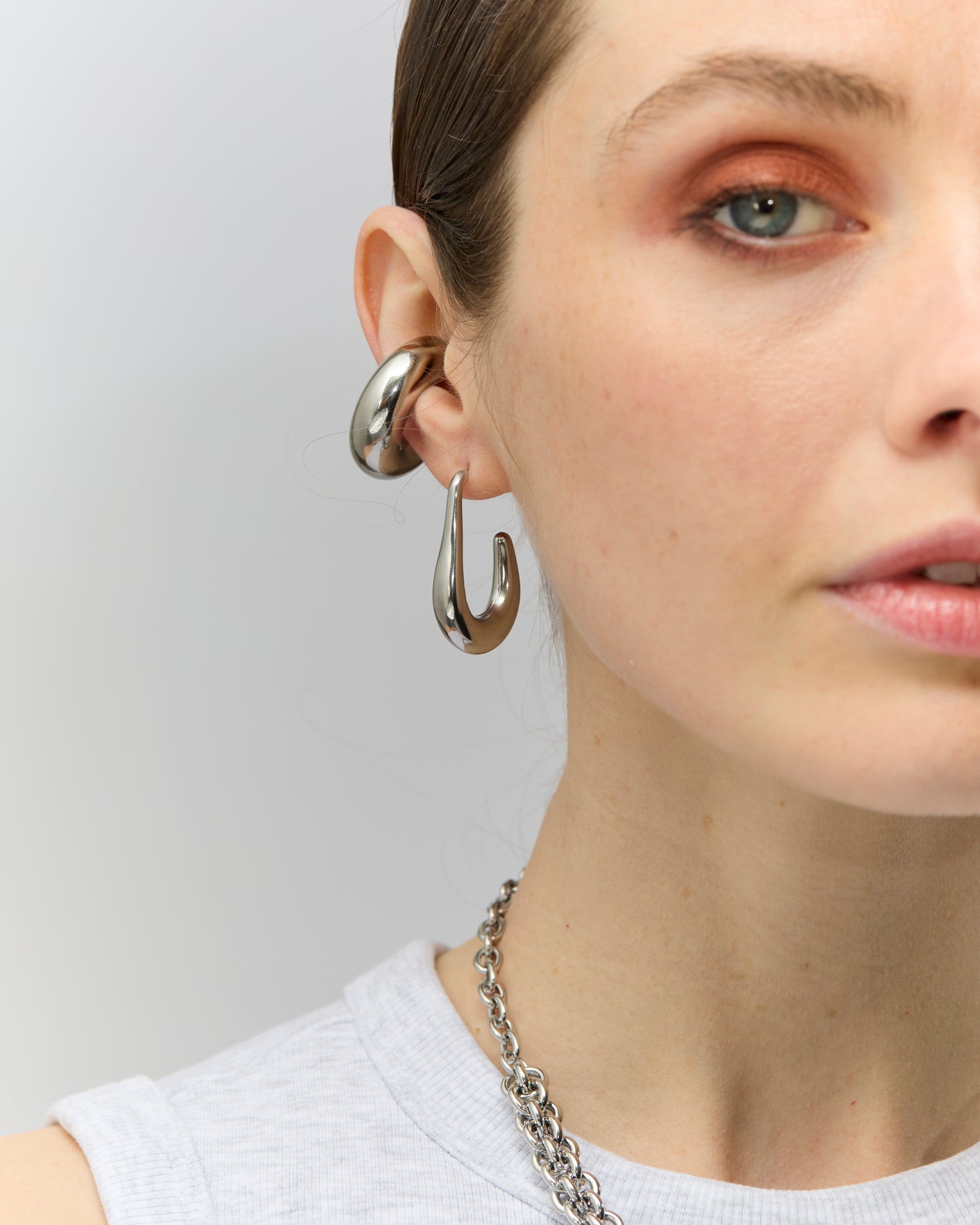 Boucles d'oreille n°7 taille S - argentées