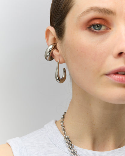 Boucles d'oreille n°7 taille S - argentées