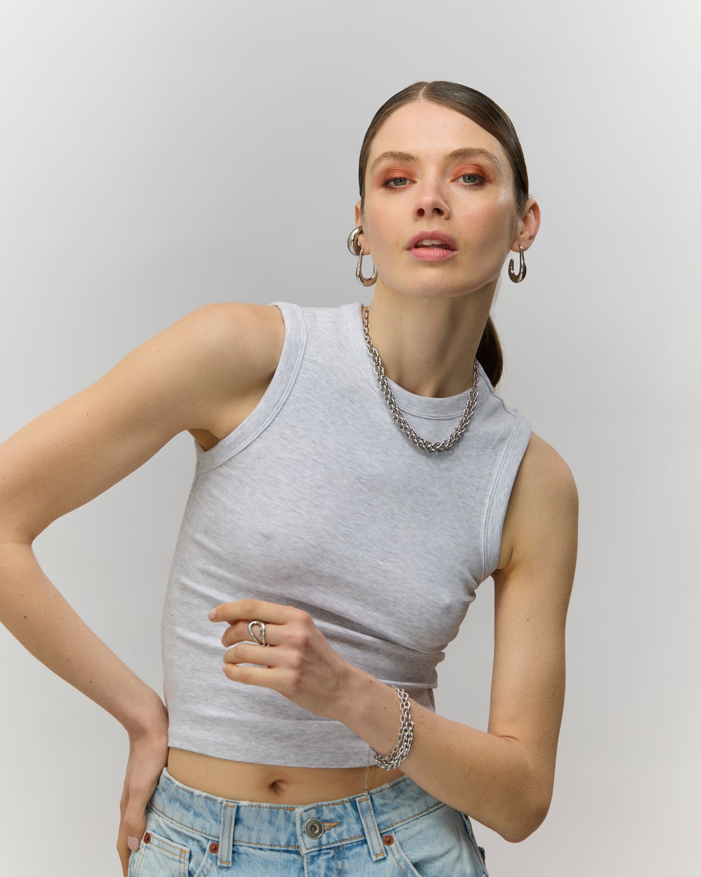 Boucles d'oreille n°7 taille S - argentées