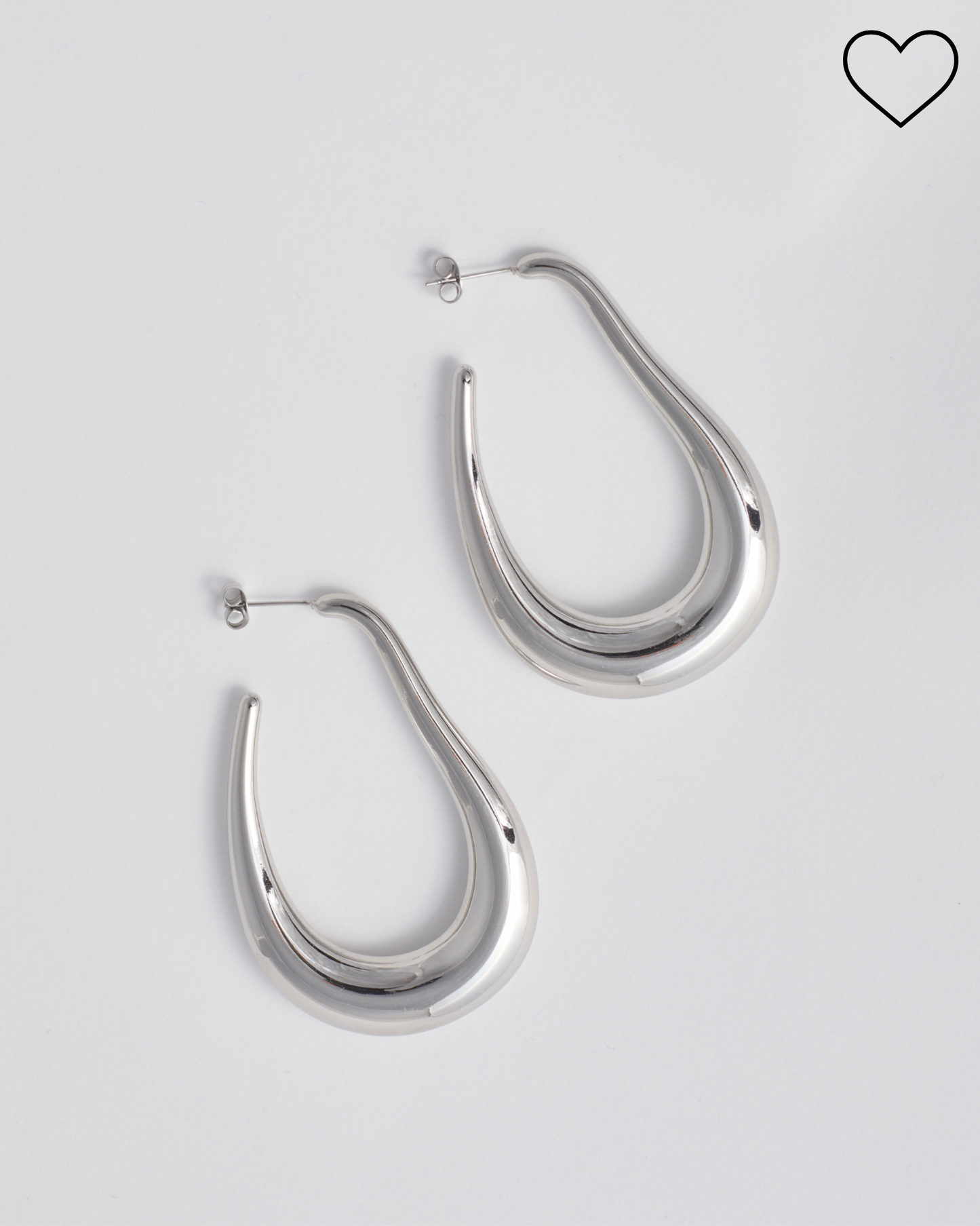 Boucles d'oreille n°7 taille L - argentées