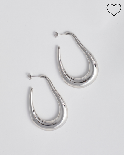 Boucles d'oreille n°7 taille L - argentées
