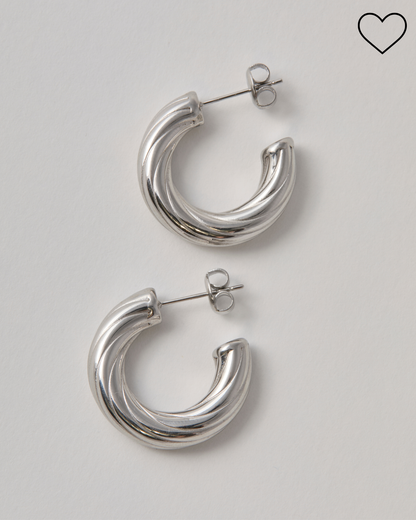 Boucles d'oreille n°12 taille S - argentées