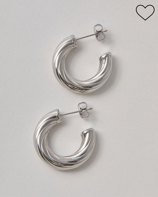 Boucles d'oreille n°12 taille S - argentées