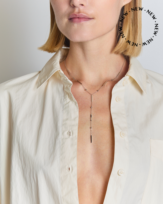 Collier cravate n°8 - argenté