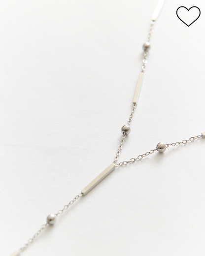 Collier cravate n°8 - argenté
