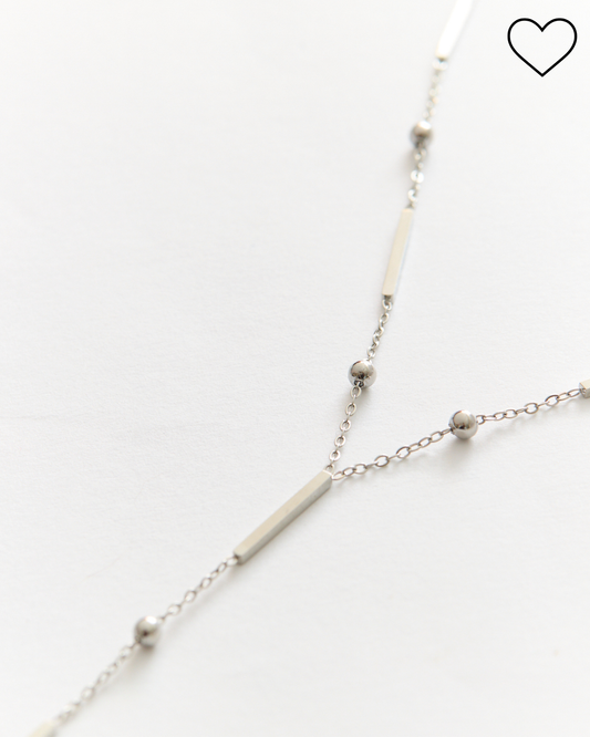 Collier cravate n°8 - argenté