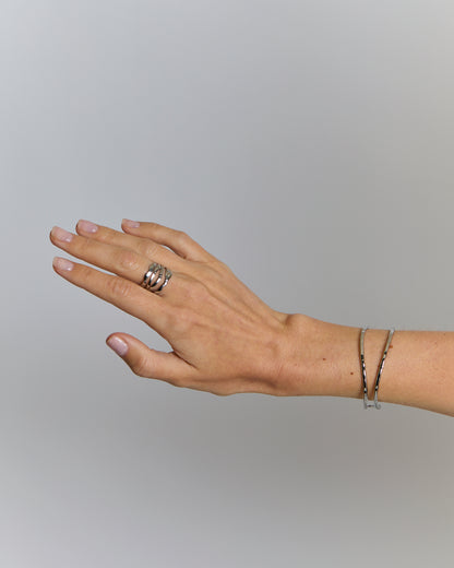 Bracelet jonc n°13 - argenté