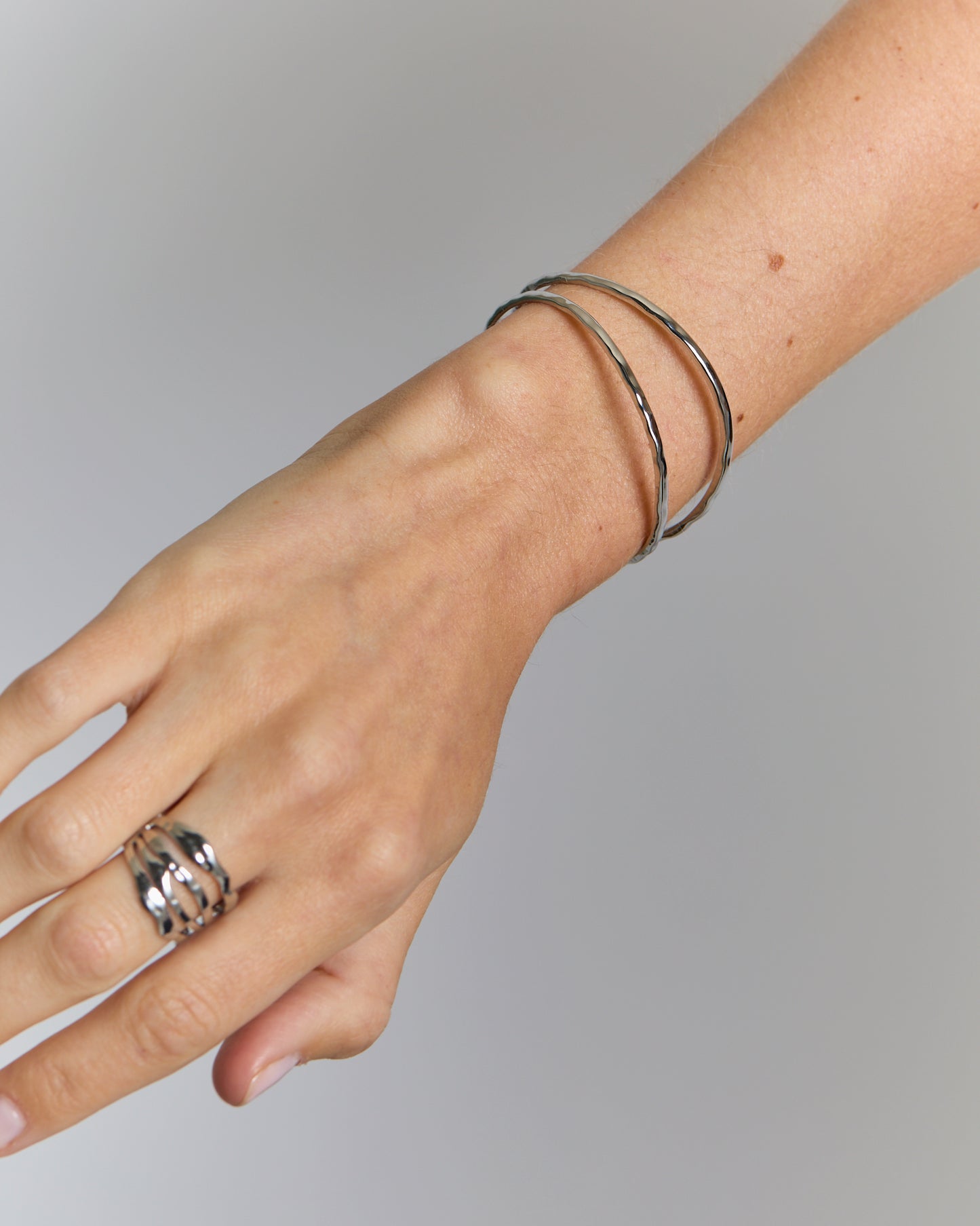 Bracelet jonc n°13 - argenté