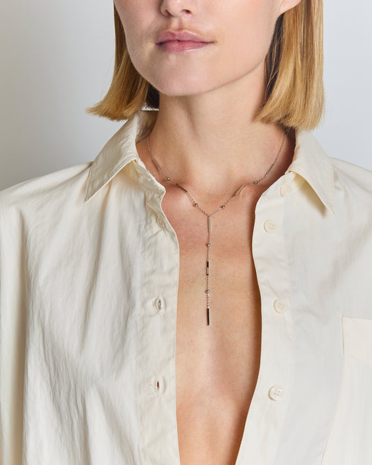 Collier cravate n°8 - argenté