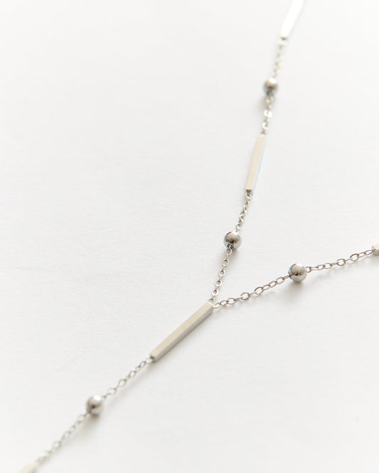 Collier cravate n°8 - argenté